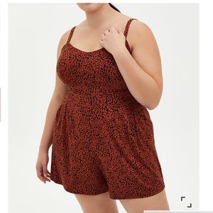 CHEETAH SUPER SOFT SLEEVELESS ROMPER 0X 12-14